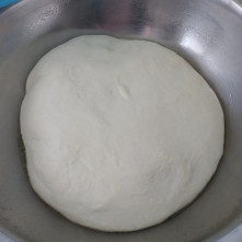 After the first rise, dough should be about twice the size it was.