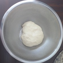 Put dough in an oiled bowl for the first rise or prove.