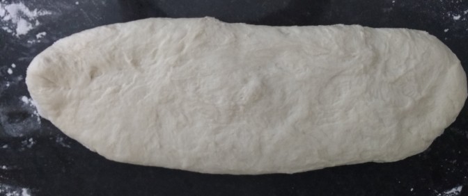 How to shape a bloomer Step One. Press it into a rectangle.